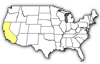Map of US states the Chilean Recluse is found in.